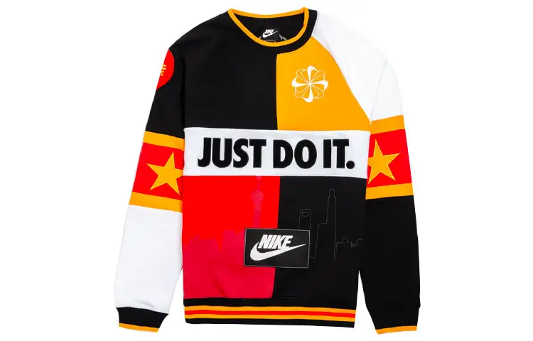 Nike Air Force 270 Sweatshirts Men's Multicolor Crew Neck Moderate Regular