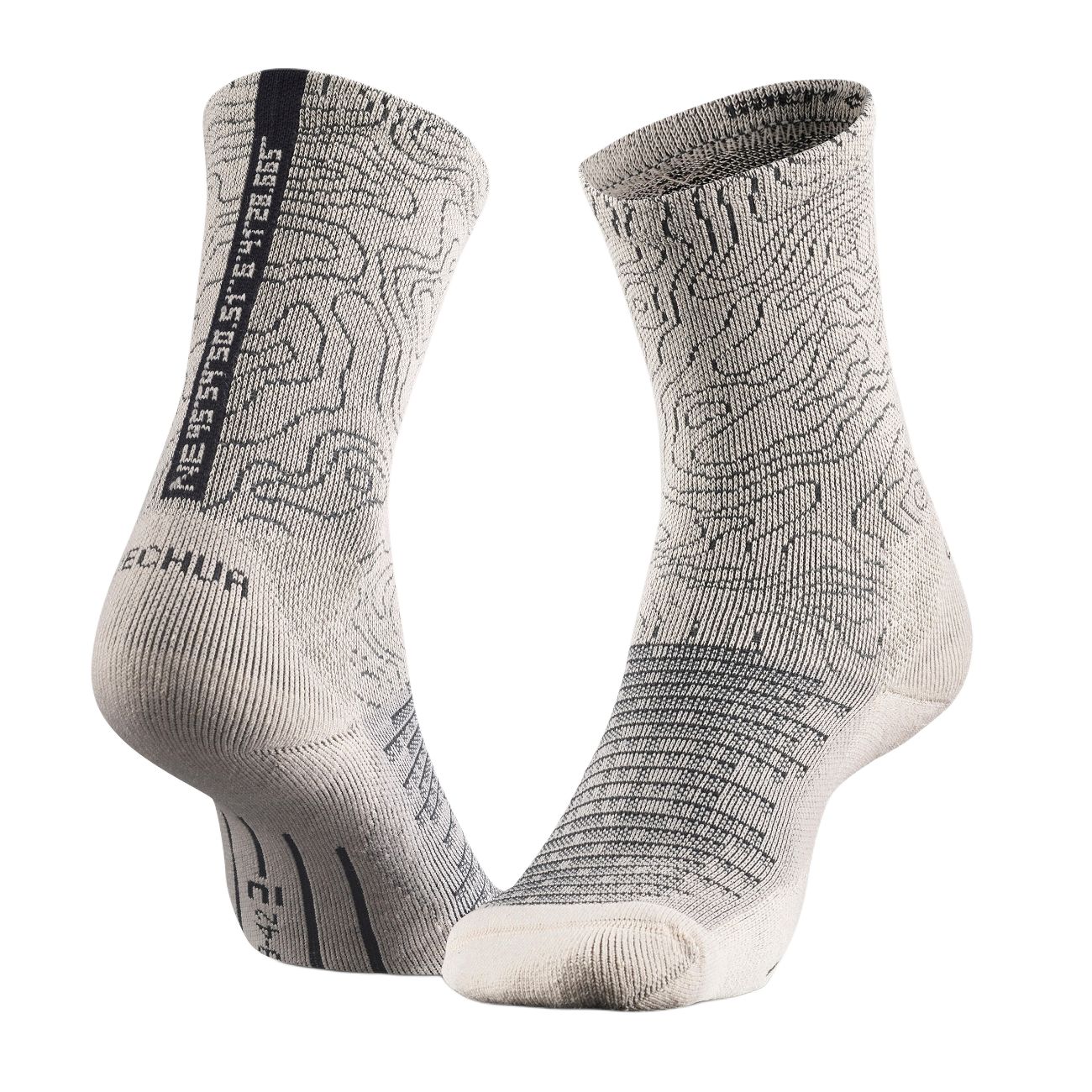 DECATHLON Knee High Socks Unisex 2 Pack Asphalt Gray