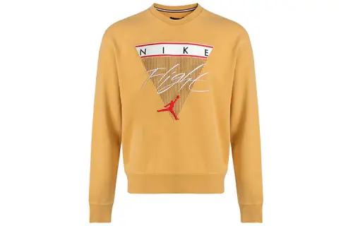 Jordan Sweatshirts Men's Yellow Crew Neck Moderate Other