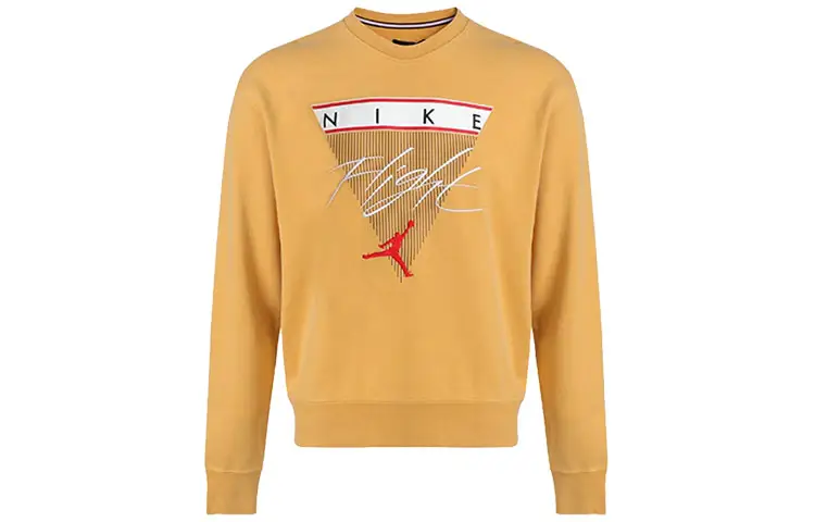 Jordan Sweatshirts Men's Yellow Crew Neck Moderate Other