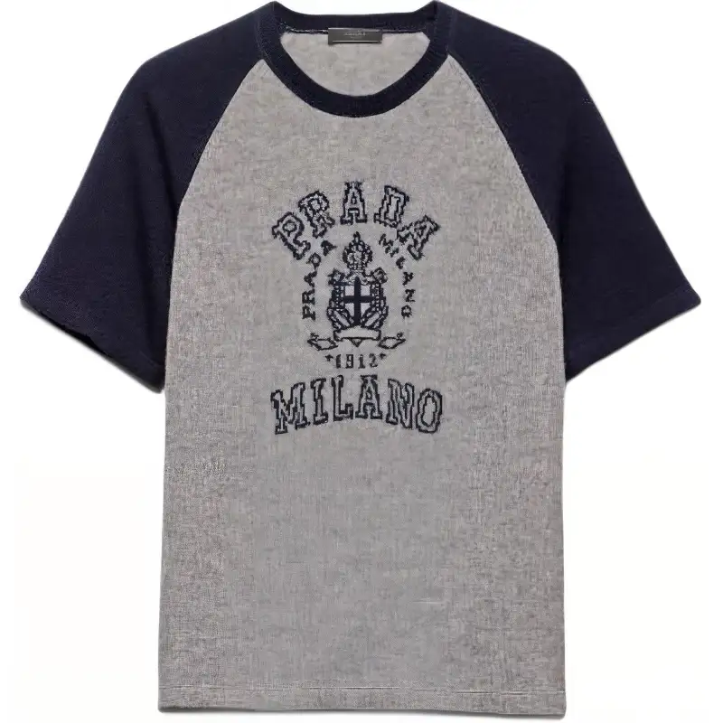 PRADA T Shirts Men's Multicolor Crew Neck