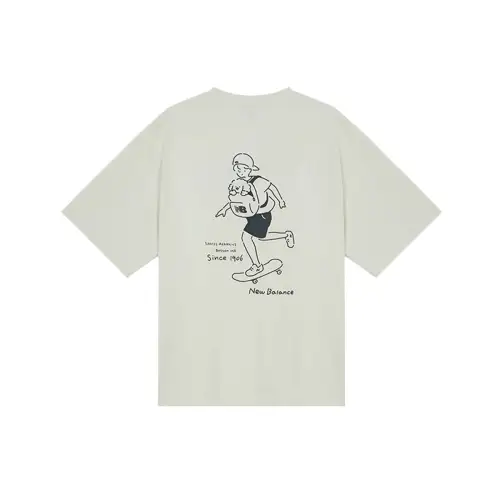 New Balance Attraction Lifestyle Illustration Collection T Shirt Unisex Beige