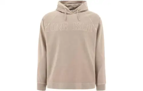 STONE ISLAND Sweatshirts Men's Light Umber Hooded Moderate Regular