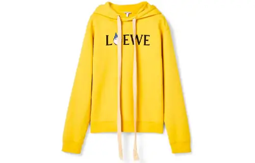 LOEWE Sweatshirts Unisex Yellow Hooded Moderate Regular