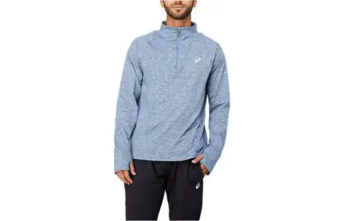 Asics Thermopolis Quarter Zip T Shirt Men's Light Blue