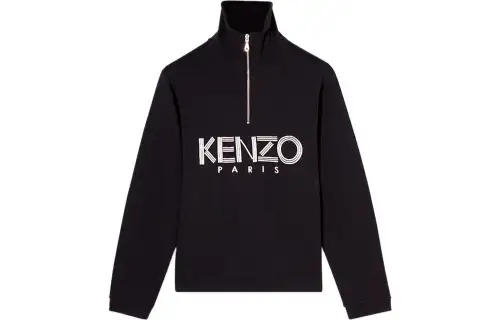 KENZO Sweatshirts Men's Black Turtleneck Moderate Regular