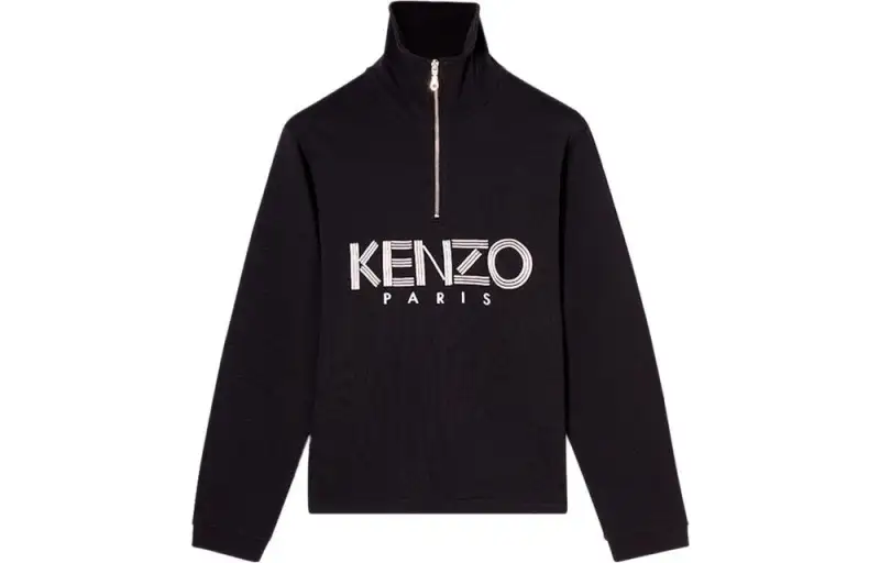 KENZO Sweatshirts Men's Black Turtleneck Moderate Regular
