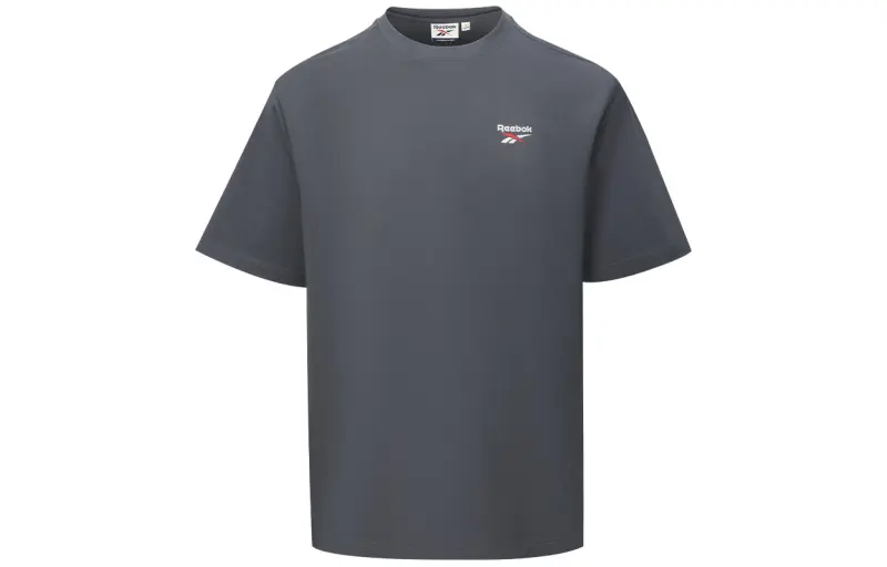 Reebok T Shirt Unisex Charcoal Black