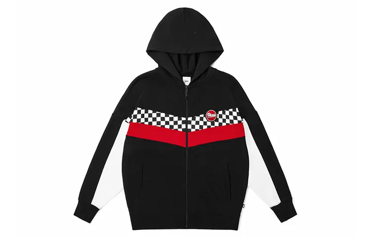Vans Sweatshirts Unisex Black Hooded Moderate Cardigan