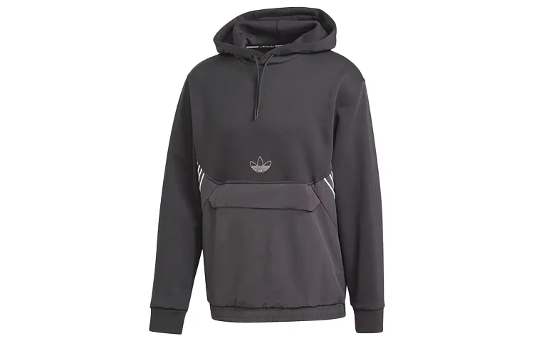 Adidas Originals TLM 02 Sweatshirts Men's Black Hooded Moderate Straight Fit
