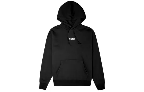 Converse Sweatshirts Unisex Black Hooded Moderate Regular