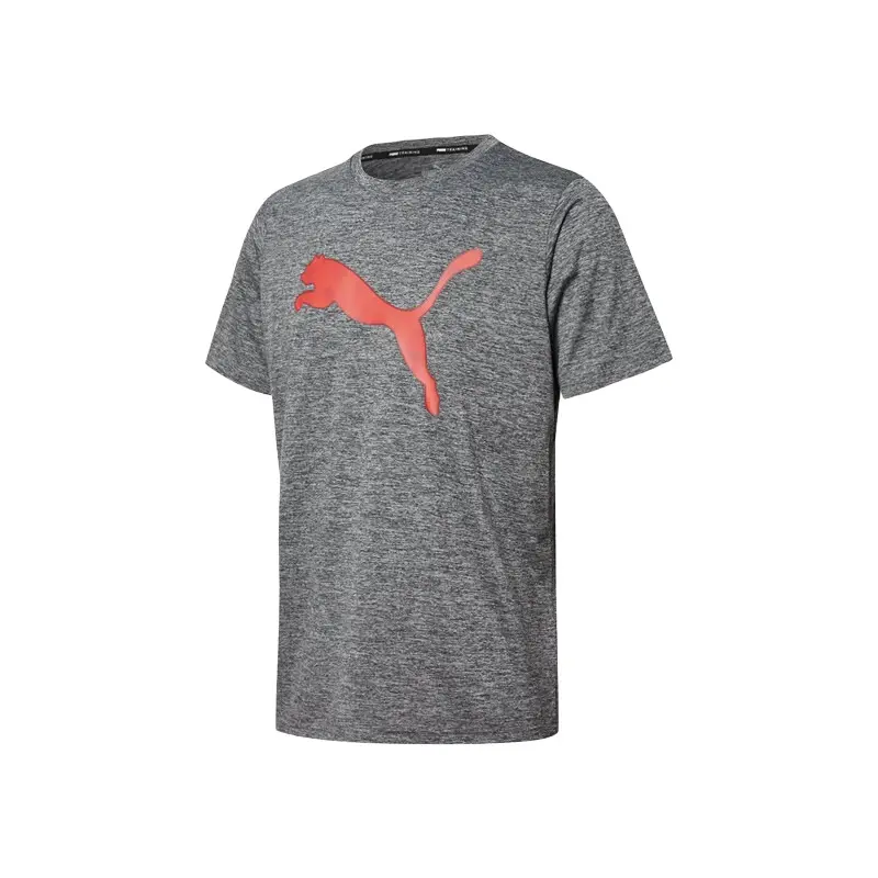 PUMA T Shirts Men's Black Crew Neck Moderate