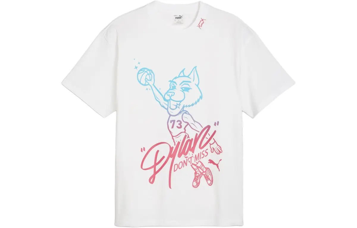 PUMA T-Shirts Men's White Crew Neck Moderate