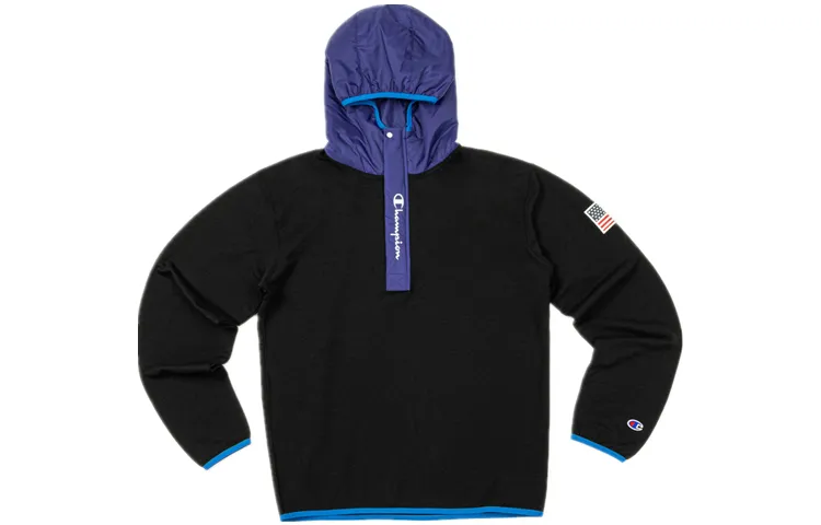 Champion Sweatshirt Unisex Black Patchwork