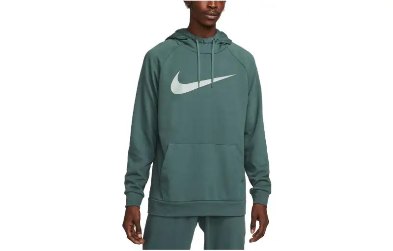 Nike Sweatshirts Men's Peacock Green Hooded Moderate Regular