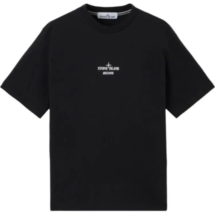 STONE ISLAND Logo Printed Crewneck T Shirt