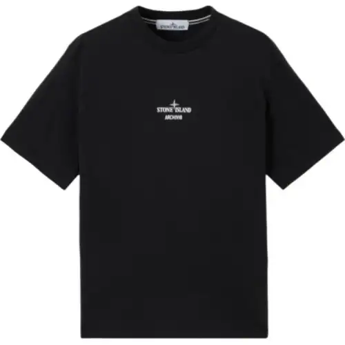 STONE ISLAND Logo Printed Crewneck T Shirt