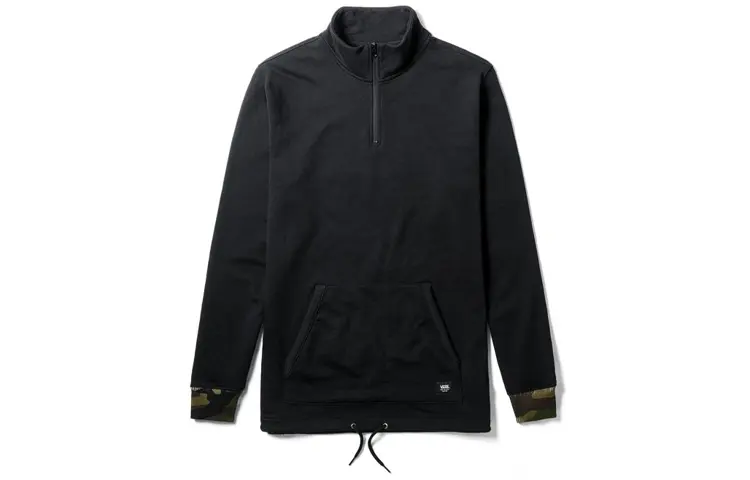 Vans Sweatshirts Men's Black Stand Collar Moderate Regular