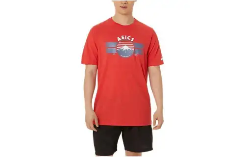 Asics Est 1977 Mtn Tee T Shirt Men's Red