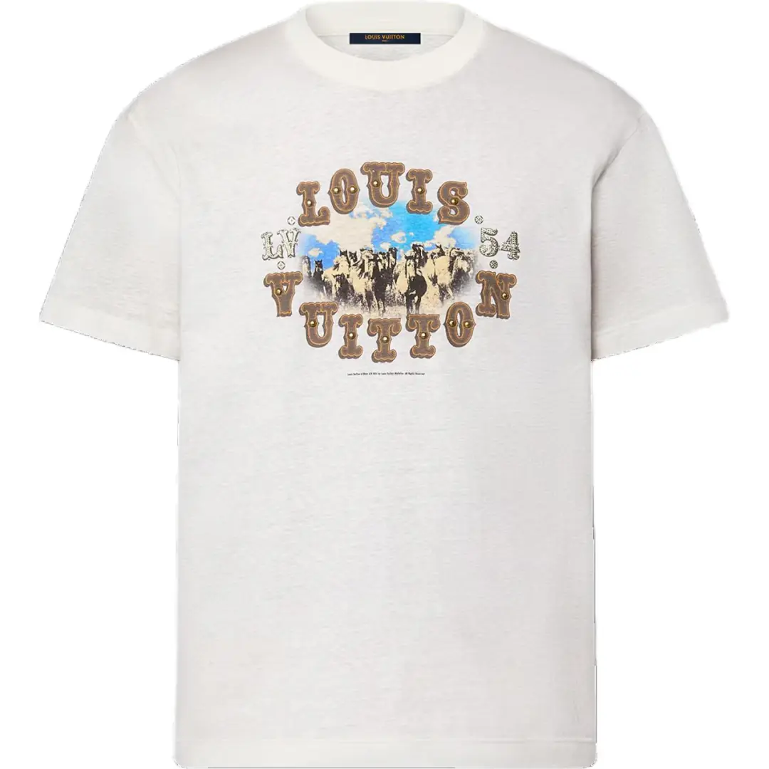 LOUIS VUITTON Graphic Cotton And Linen Blend T Shirt