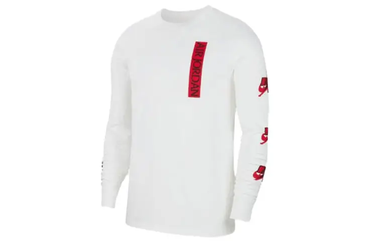 Jordan Sweatshirts Men's White Crew Neck Moderate Regular