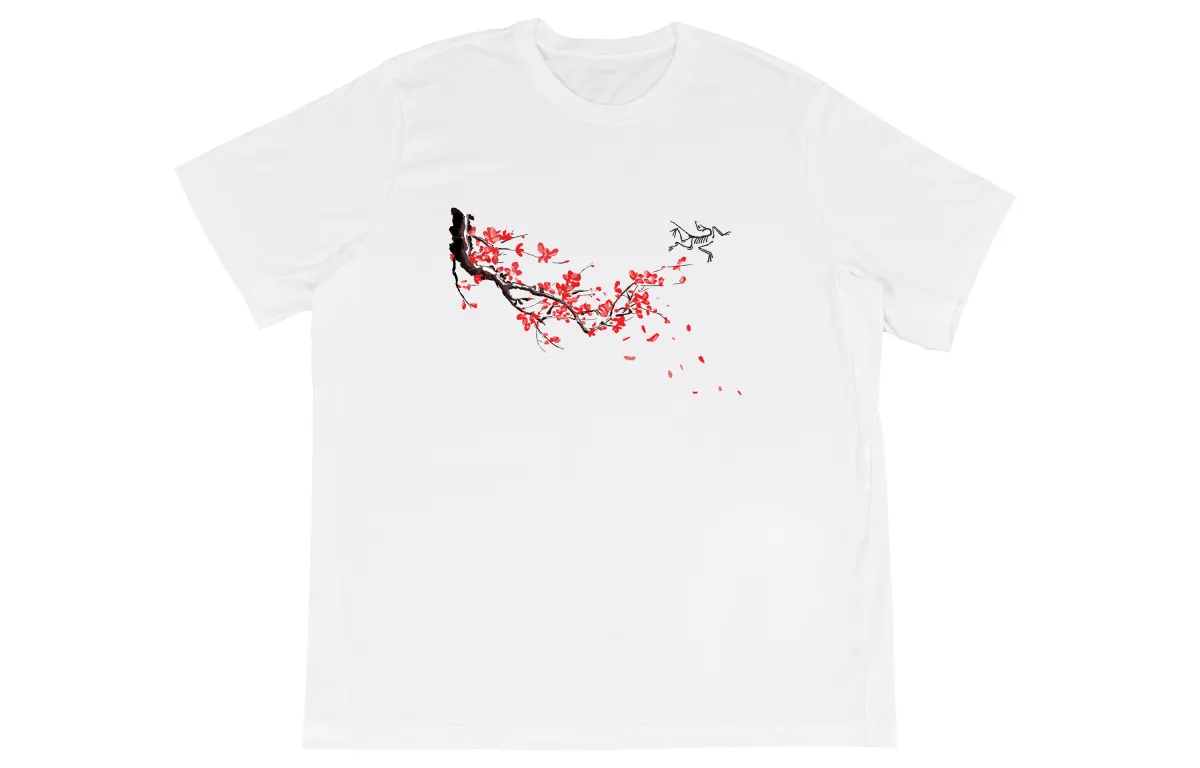 Arcteryx T-Shirts Unisex Ivory White/White Light Crew Neck Moderate