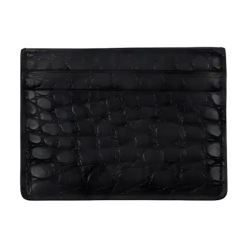 Burberry Brand Logo Leather Card Holder, Wallet Men's Black