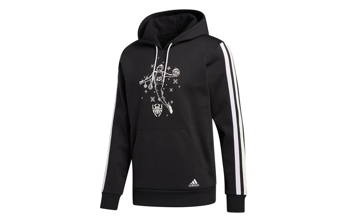 Adidas Sweatshirts Men's Black Hooded Moderate Regular