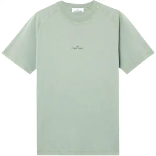 STONE ISLAND Compass Printed Crewneck T Shirt