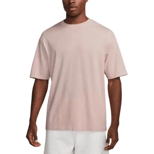 Jordan T Shirts Men's Pink Crew Neck Moderate Straight Fit