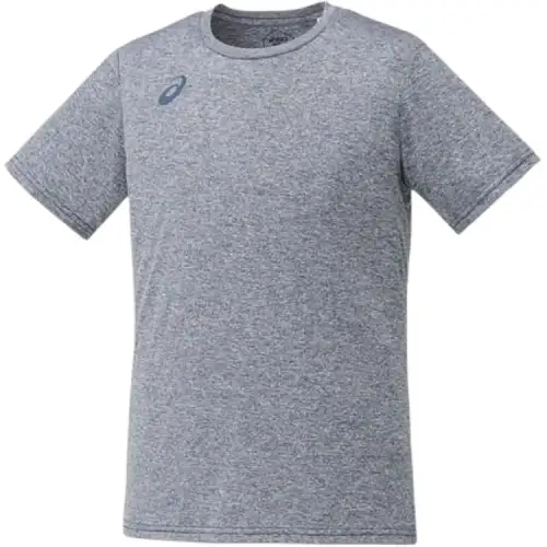 ASICS T Shirts Men's Gray Crew Neck Moderate Straight Fit