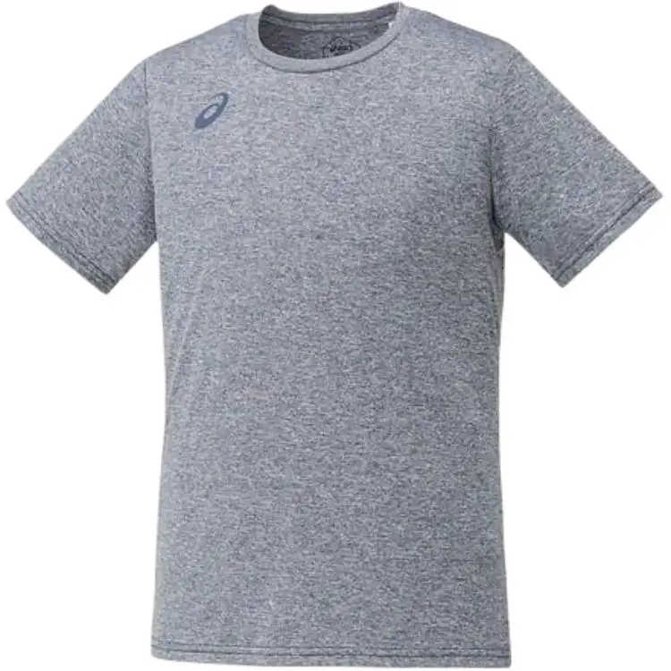 ASICS T Shirts Men's Gray Crew Neck Moderate Straight Fit