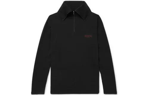 Balenciaga Sweatshirts Men's Black Lapel Moderate Regular