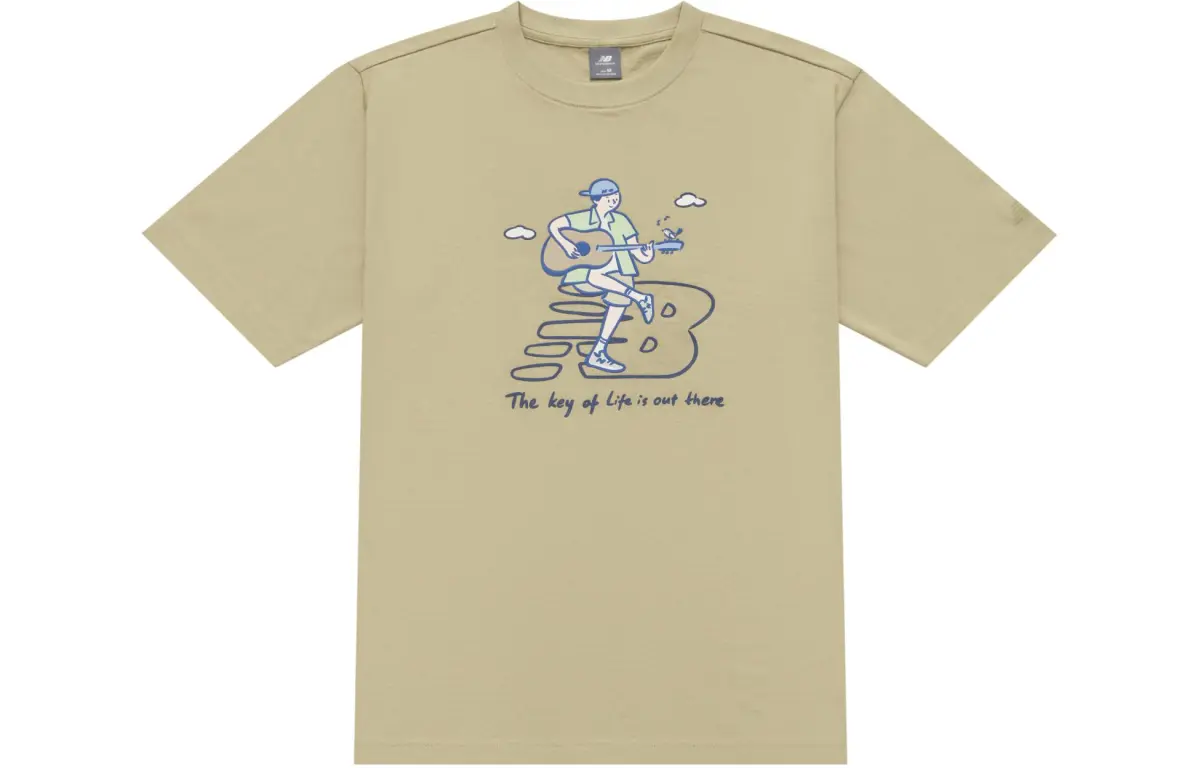 New Balance x PK SHEJISHILIANMINGKUAN Live With The New Balance T Shirt Unisex Khaki