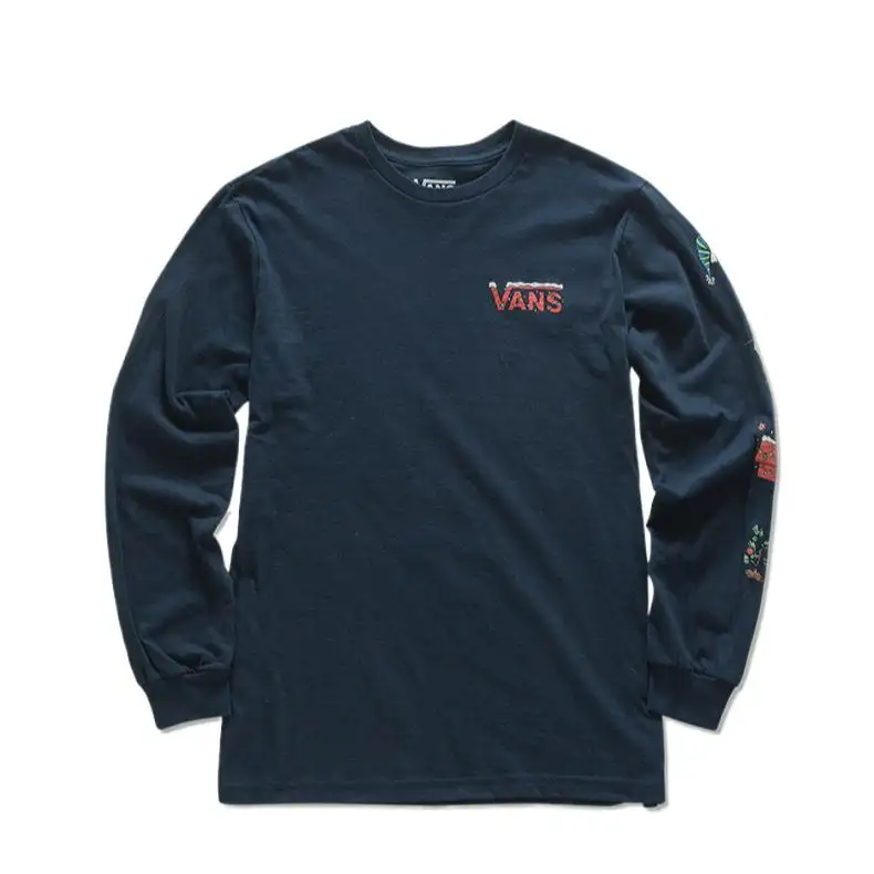 Vans T Shirts Men's Marine Blue Crew Neck Moderate Straight Fit