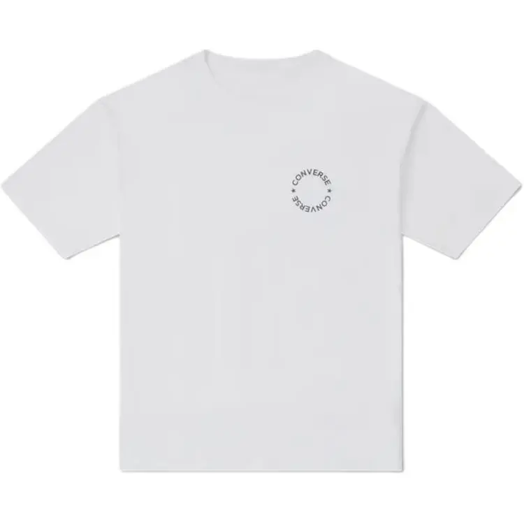 Converse T-Shirts Men's White Crew Neck Moderate Straight Fit