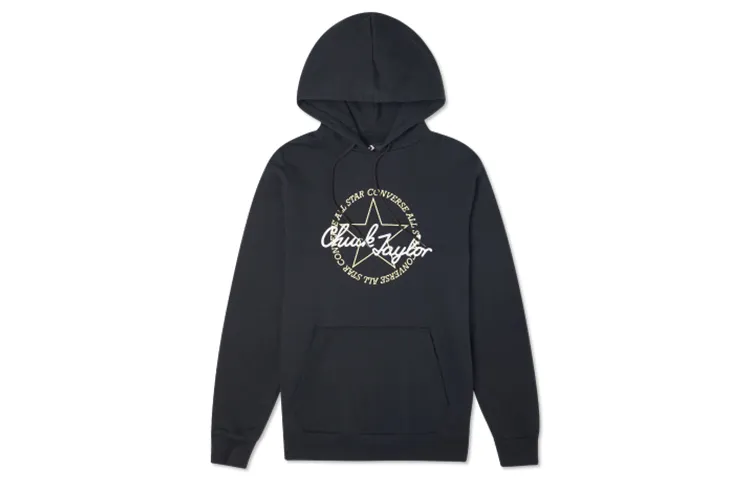 Converse Deconstructed Chuck Sweatshirts Men's Ink Black Hooded Moderate Regular