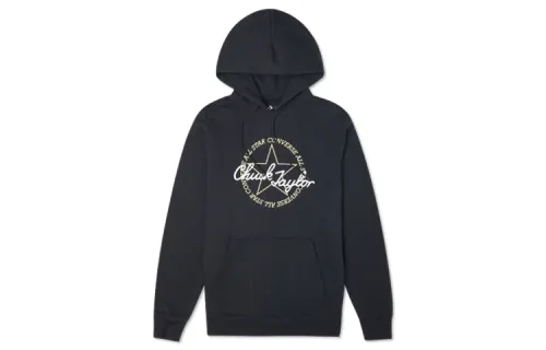 Converse Deconstructed Chuck Sweatshirts Men's Ink Black Hooded Moderate Regular