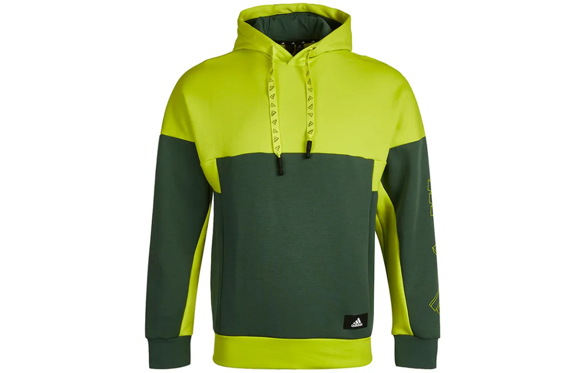 Adidas Sweatshirts Men's Green Hooded Moderate Regular
