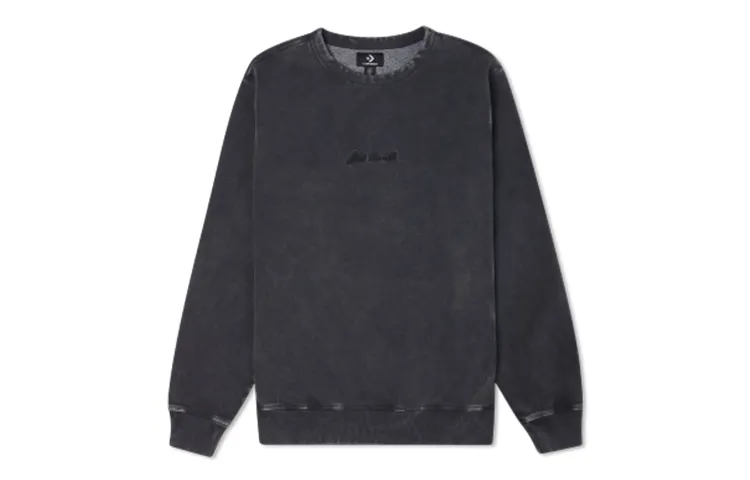 Converse Jack Purcell Sweatshirts Men's Ink Black Crew Neck Moderate Regular