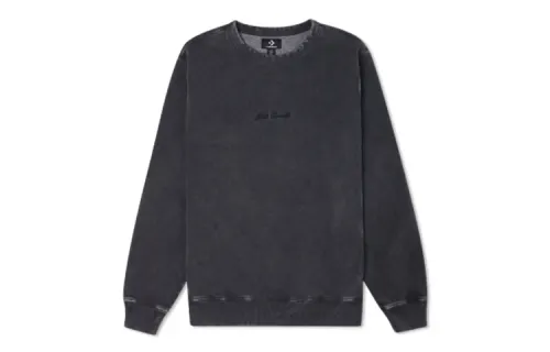 Converse Jack Purcell Sweatshirts Men's Ink Black Crew Neck Moderate Regular