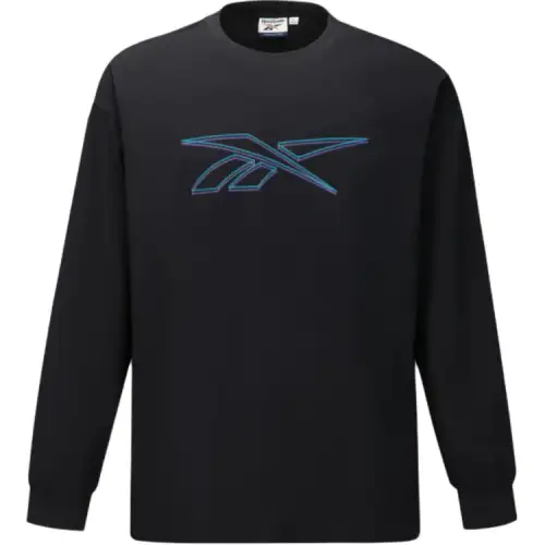 Reebok T Shirts Unisex Black Crew Neck Moderate Straight Fit