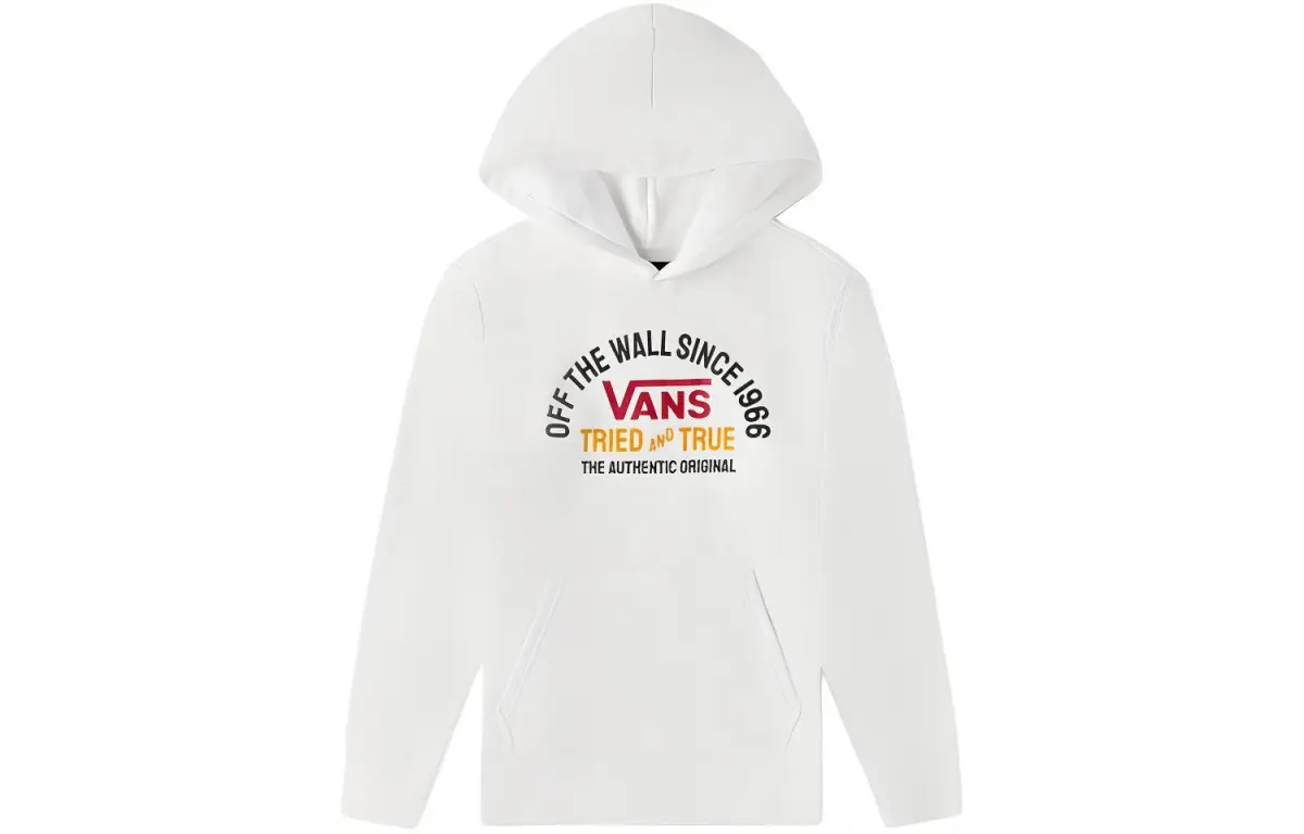 Vans Fleece Lined Classic Logo Casual Sports Cleanfit American Versatile Sweatshirt Unisex White