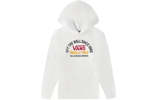 Vans Sweatshirts Unisex White Hooded Moderate Regular