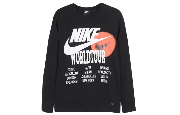 Nike Sweatshirts Men's Black Crew Neck Moderate Other