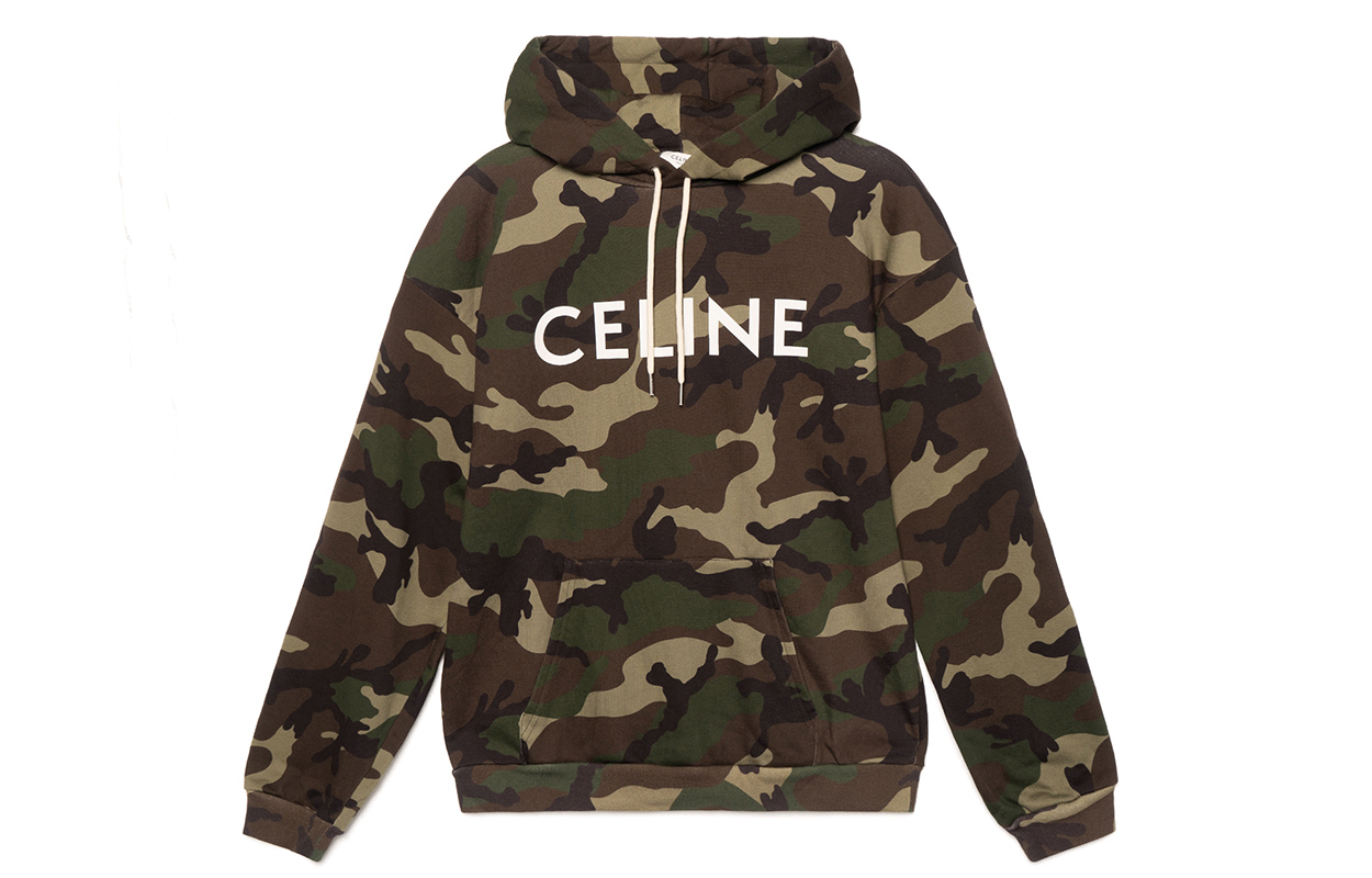 CELINE Celine, camouflage green sweatshirt for men and women
