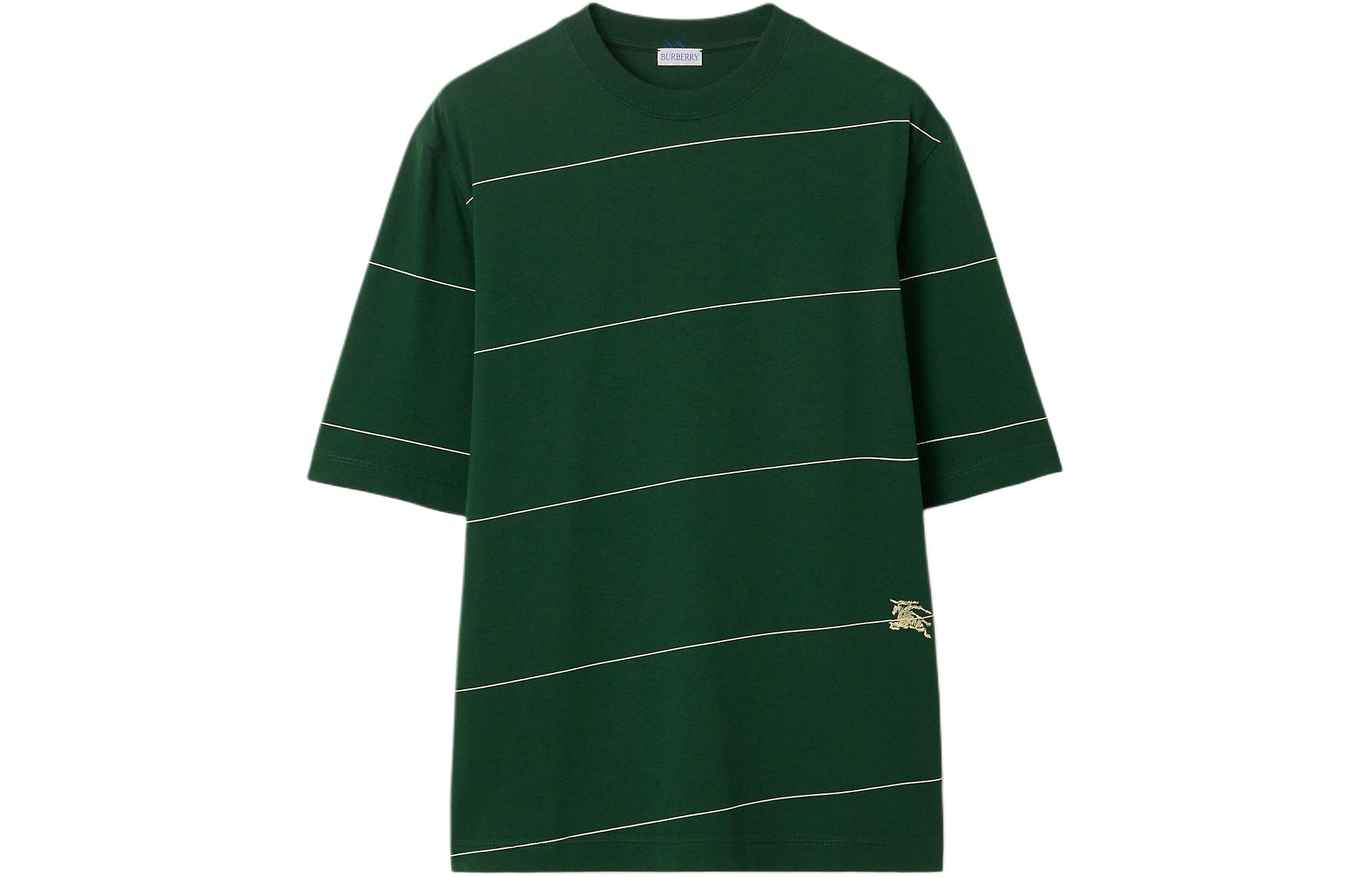 Мужская футболка Burberry SS24 Logo Embroidery (зеленая)