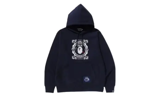 Bape Japanese Motif Relaxed Fit Pullover Hoodie