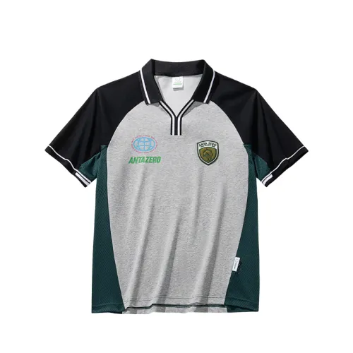 Anta Outdoor Collection T Shirt Men's Gray Heather Gray/Basic Black/Kelp Green