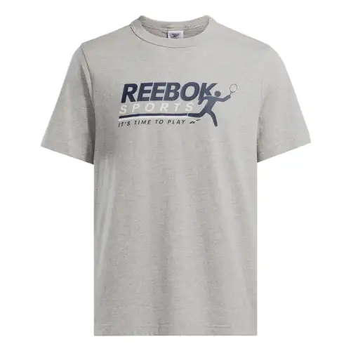 Reebok T Shirt Unisex Medium Gray Mixed Color